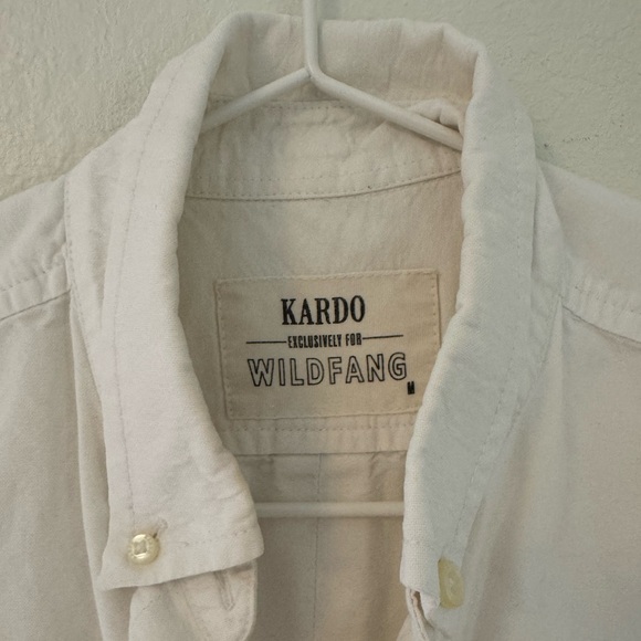 KARDO x Wildfang Button Down Dress Shirt in White Size Medium - Picture 5 of 5